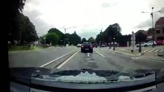 Triple Car Crash At an Intersection, France