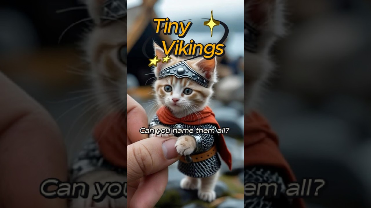 Tiny Animals Cosplay Vikings Characters | Ragnar, Lagertha, & More in Finger-Sized Viking Outfits!