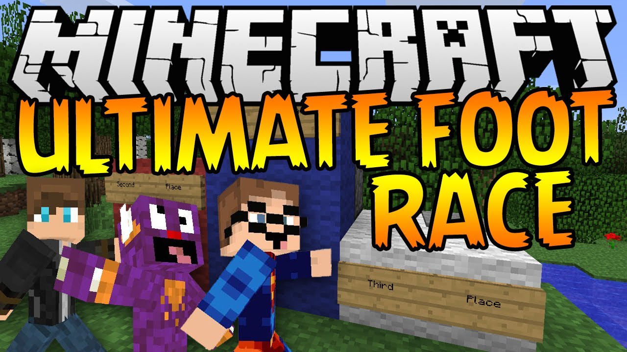 Minecraft Foot Racing Minecraft: The Ultimate Foot Race! - w/ Jordan and Ryan - YouTube