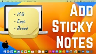 How to Add Sticky Notes on Mac / macOS