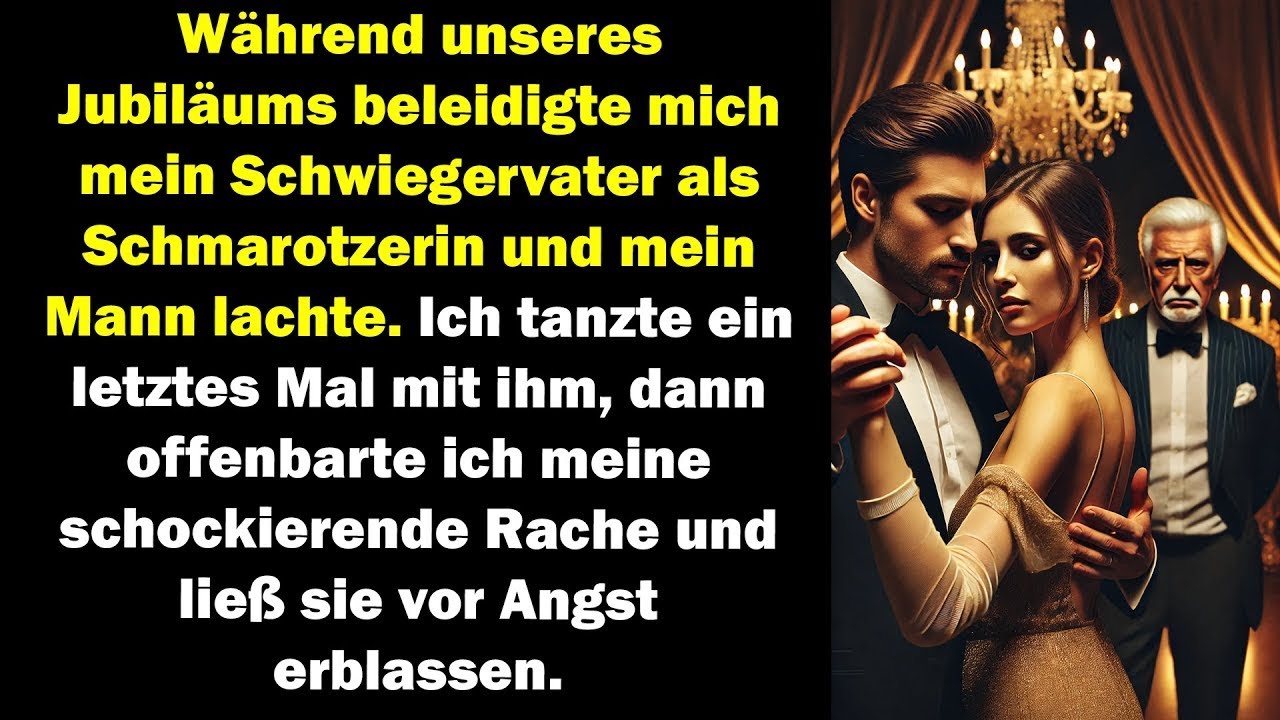 Während unseres Jubiläums beleidigte mich mein Schwiegervater, mein Mann lachte meine Rache