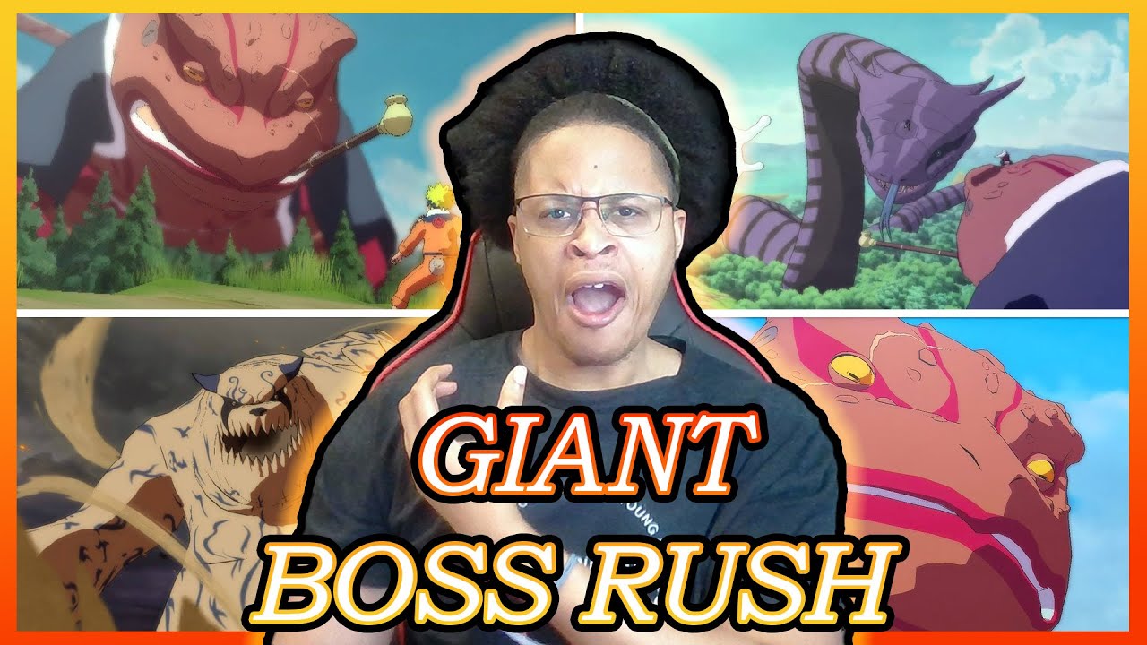 All Giant Boss Battles || Naruto Ultimate Ninja Storm || Boss Rush