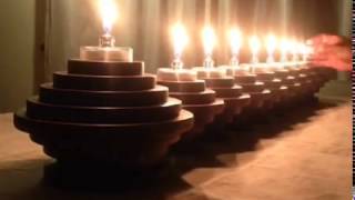 Modern Menorah: lighting demo
