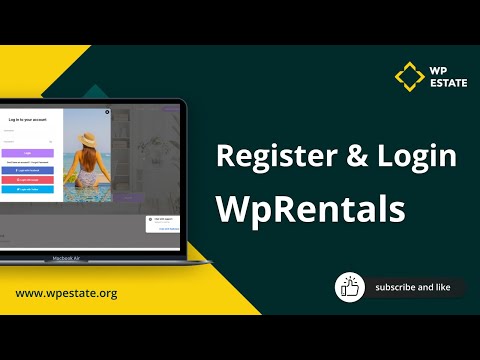 How to manage Register and Login in WP Rentals theme