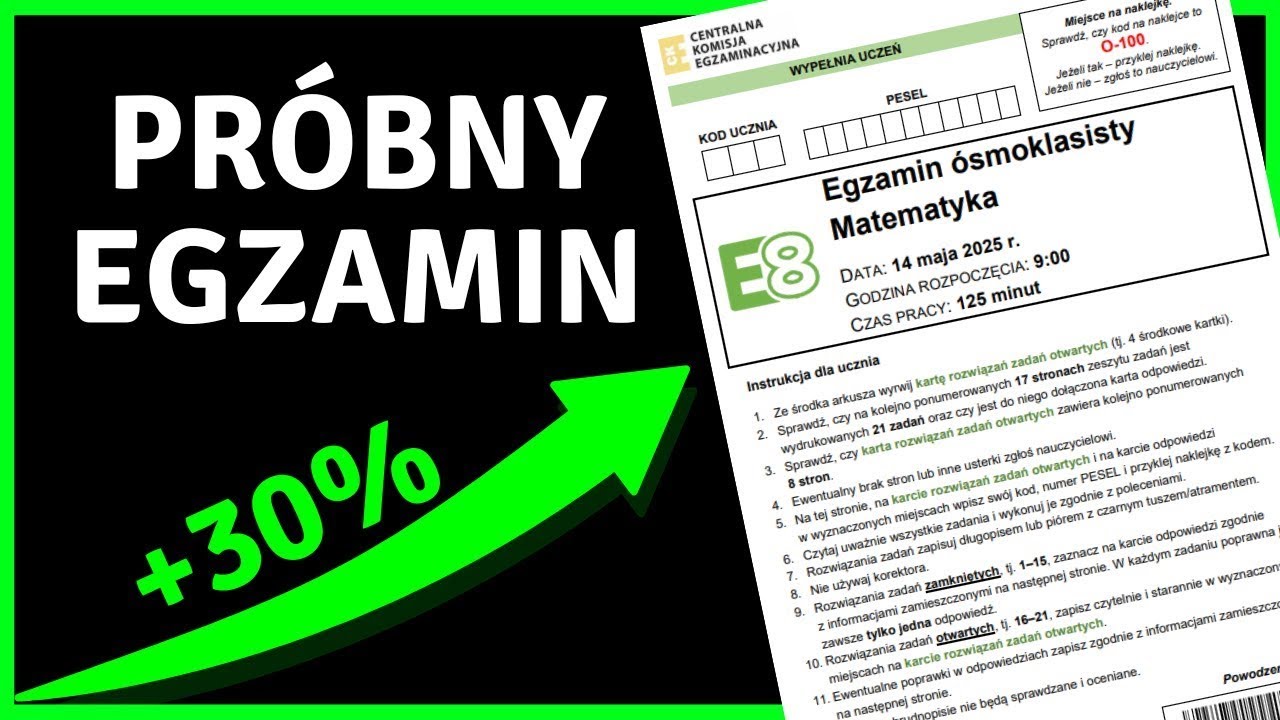Najważniejsze zadania na próbny egzamin ósmoklasisty 2026 MATEMATYKA