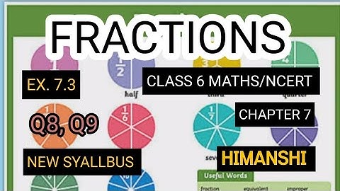 CLASS 6 MATHS/NCERT /CHAPTER 7/EX.7.3/FRACTIONS /Q8, Q9 /EXPLANATION WITH GD TEACHING METHOD
