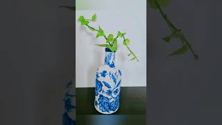 Upcycled Bottle Into A Decor Piece