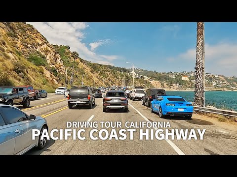 [4K] Driving California Topanga Canyon and Pacific Coast Highway, Los Angeles, Travel