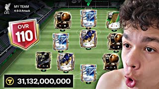 MY 31.1 BILLION COINS TEAM IN FC MOBILE 😱😱