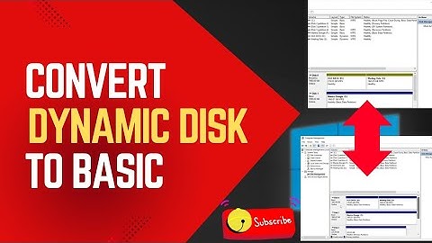 How To Convert Dynamic Disk To Basic Disk Without Losing Data In Windows 10 Pro #tech #DynamicDisk