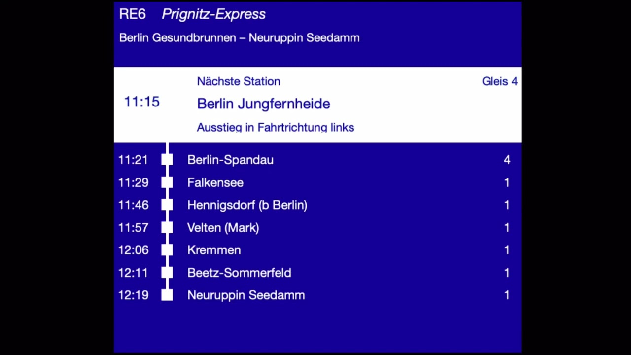 [DB Regio Nordost] Ansagen aus dem RE6 (Ingo Ruff TTS) BGS - BVLT
