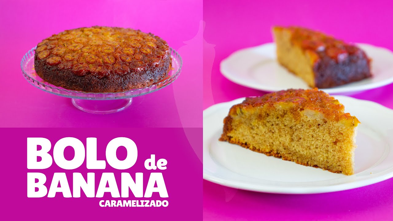 BOLO DE BANANA BANANUDO COM MUITO CARAMELO