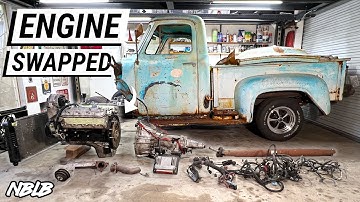 My Abandoned 1955 Ford F100 Gets a Modern V8 Engine Swap