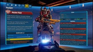 Borderlands® 3 Mayhem 10 My modifiers.