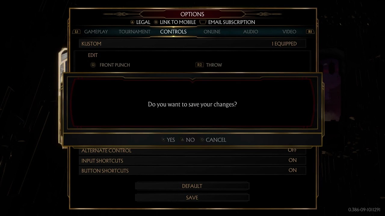 How to toggle on/off release check in Mortal Kombat 11