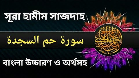 Surah as-sajdah with Bangla translation ।  সুরা হামিম সাজদাহ বাংলা অনুবাদ । سورة حم السجدة