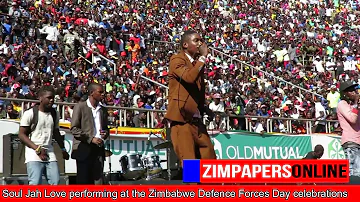 Soul Jah Love performing at the Zimbabwe Defence Forces Day celebrations