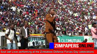 Soul Jah Love performing at the Zimbabwe Defence Forces Day celebrations