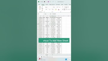 Shortcut To Add New Sheet In Excel