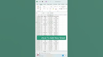 Shortcut To Add New Sheet In Excel