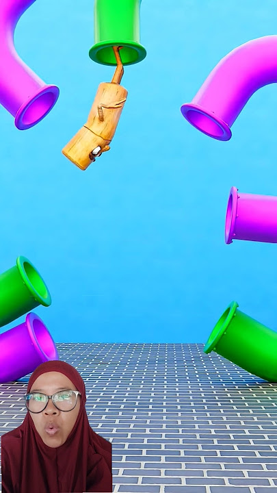 THE END OF THE JUMP INTO A GREEN PIPE || WHY DOES IT COME OUT INTO A PURPLE PIPE #shorts