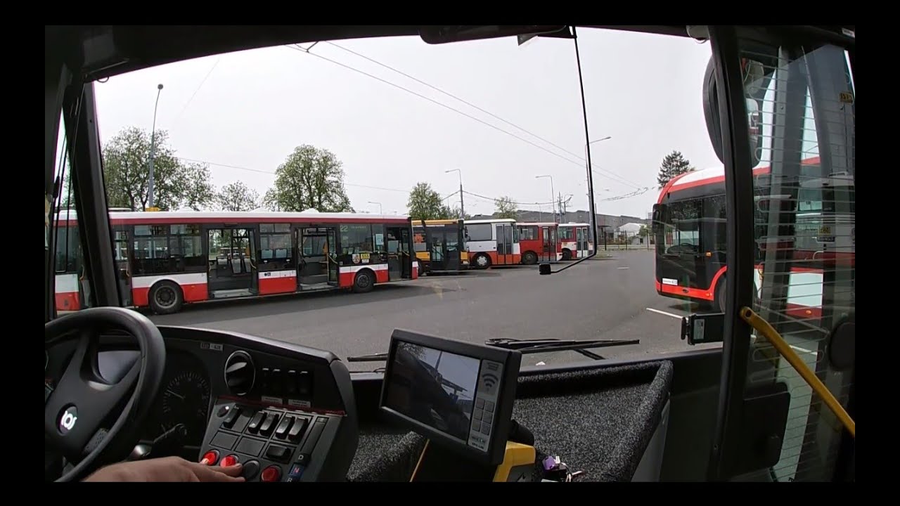 S linkou 28 do Papírny + nájezd na linku | pohled z kabiny