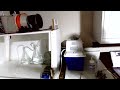 home made fume hood and gas scrubber setup for gold and silver refining