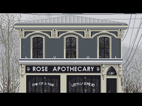 a snowy day at the rose apothecary