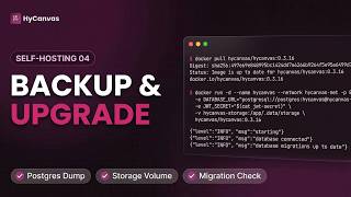 Upgrade and back up self-hosted HyCanvas | Self-hosting 4