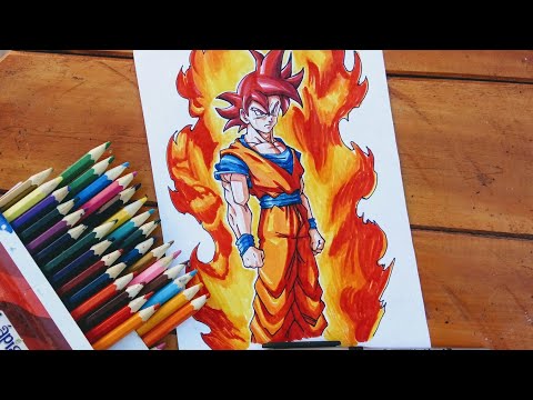 Baixe Como desenhar Goku Super Saiyan God EZ no PC