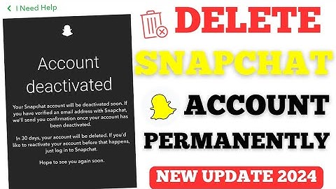 Snapchat account delete kaise kare permanently 2024 | how to delete snapchat account permanently