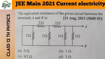 The equivalent resistance of the given circuit between the terminals A and B is ... [JEE Main2021 ]
