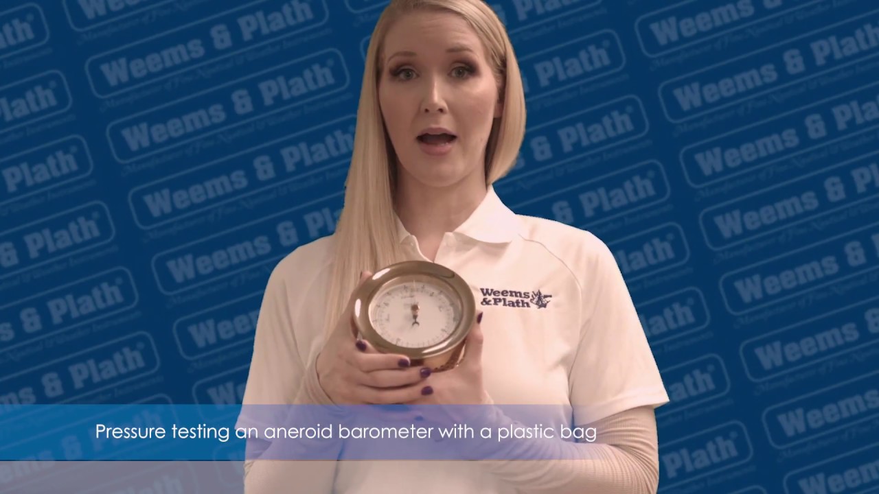 Pressure testing an aneroid barometer with a plastic bag - YouTube