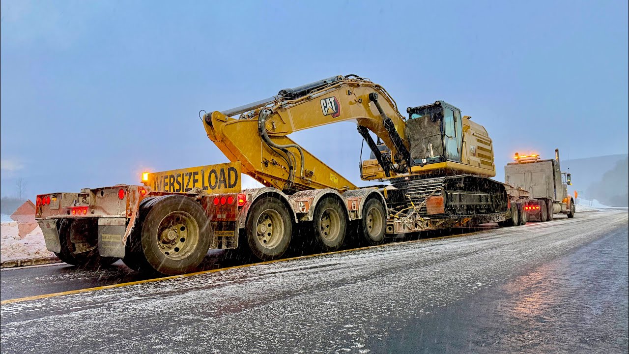 Pulling a heavy load up Hwy 20A in Warsaw New York