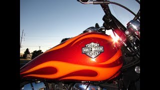 2012 HARLEY-DAVIDSON DYNA WIDE GLIDE FXDWG EMBER RED SUNGLO WITH FLAMES