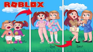Growing Up In Adopt Me  Roblox With Molly And Daisy!