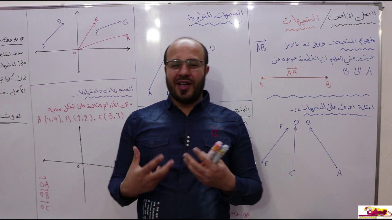 الرابع العلمي \ الفصل الخامس \ الدرس 1 \ المتجهات