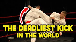 The Most Deadliest Kick in Karate (Kyokushin Wheel Kick)