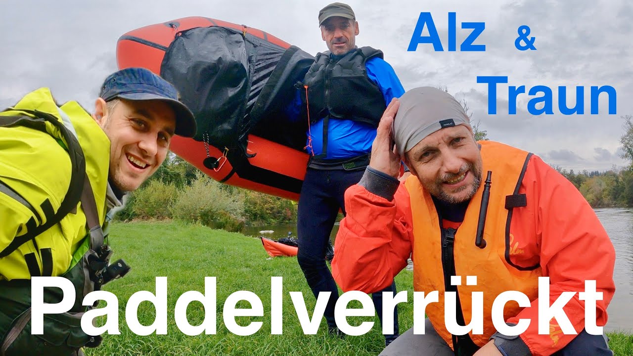 Packraft Kapriolen mit Paddelbruch - 2 Tage Paddeln  auf Alz und Traun @BERGZEUX / X-Boil , @Flussfahrer