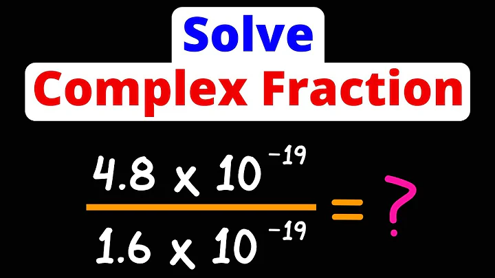 Solve Complex Fraction with the Same Exponents | Scientific Notation | Eat Pi