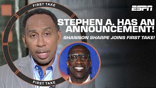 Stephen A. announces Shannon Sharpe will officially join First Take ?