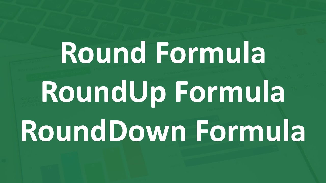 Round Formula in Excel | RoundUp & RoundDown Formula in Excel