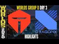 TES vs DRX Highlights | Worlds 2020 Group D Day 3 - LoL World Championship | TOP Esports vs DragonX