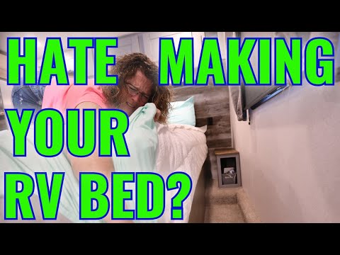 HOW to MAKE Your RV Bed EASIER | Do you HATE RV Bed making?