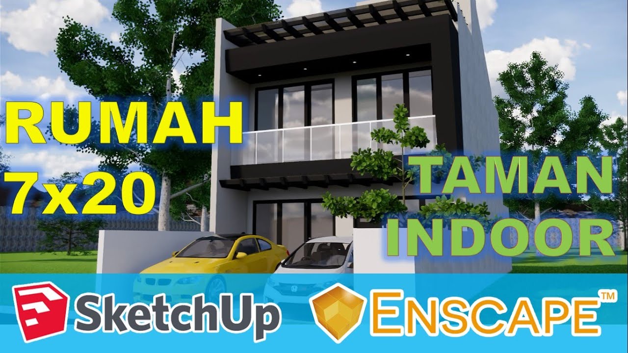 DESAIN RUMAH 7x20 METER YouTube