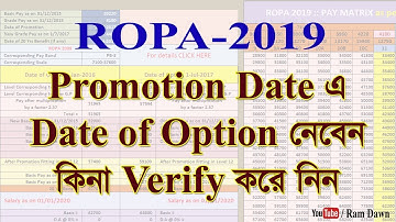 ROPA 2019: Promotion Date এ Date of Option নিলে কারা কেমন লাভবান হবেন দেখুন
