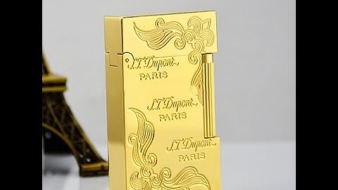 Bật lửa Dupont hoa văn vàng D22V màu vàng | Deva.vn | Giá 750.000 Đ
