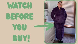 Artfasion Womens Fleece Robe Plush Long Zip Front Bathrobe with Pockets Warm Soft Zippered Bathrobes