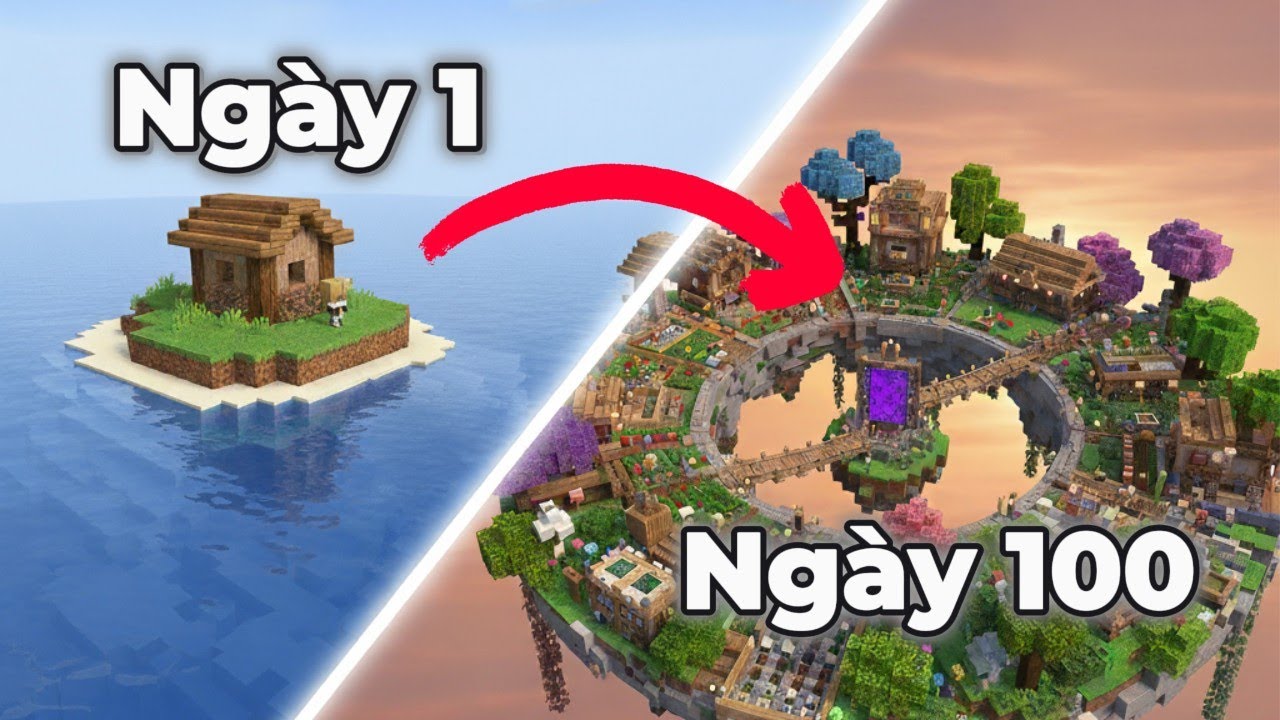 Sinh Tồn 100 Ngày Trong Thế Giới Toàn Đại Dương Minecraft Hardcore