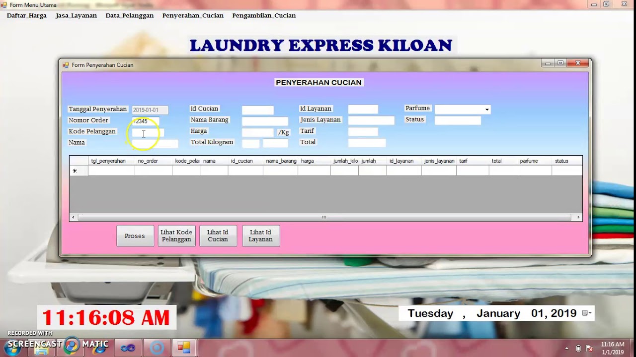 Tugas Program Aplikasi Laundry Menggunakan Visual Studio 2010 - YouTube